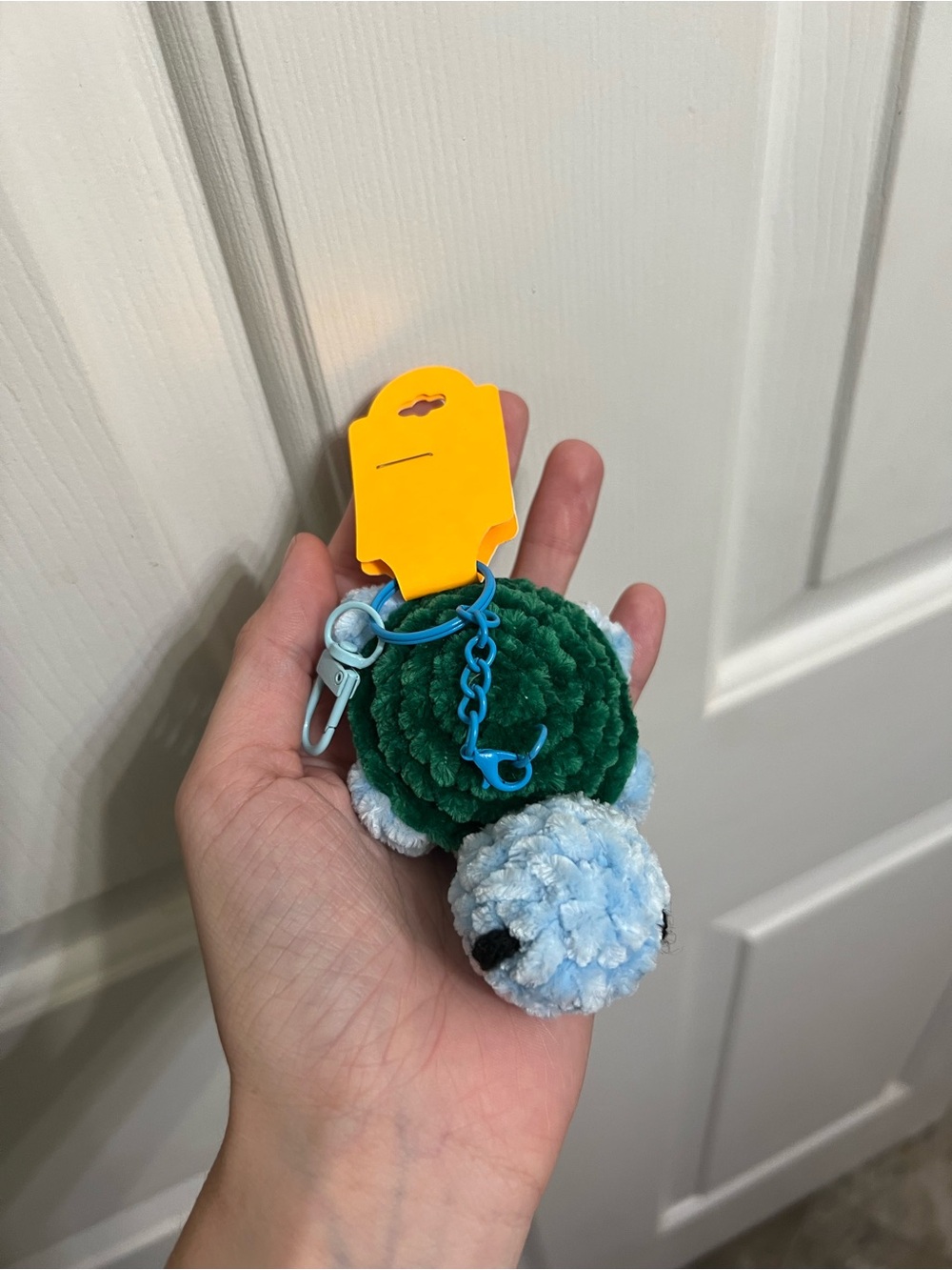 Little Crocheted Turtle Keychain - Picture 6 of 6